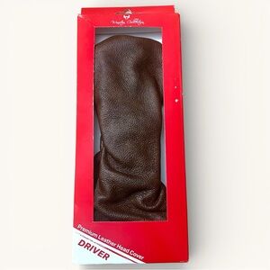 Winston Collection Brown Premium Leather Driver Golf Club Headcover Made USA NIB